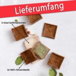 Natura Germania Olivenölseife Set 5 Seifen je ca. 200 gr. Mit Sisal Seifensäckchen - Lieferumfang